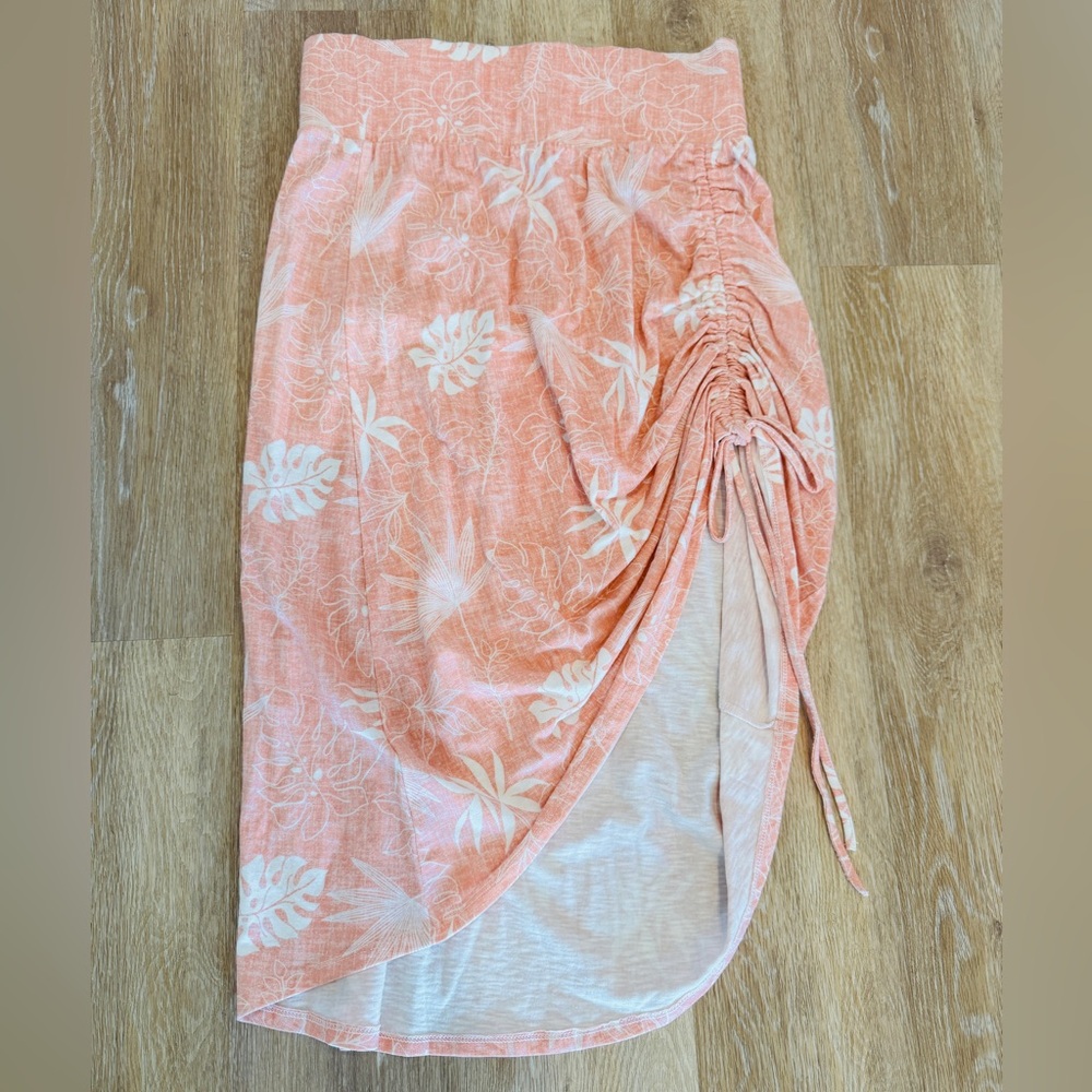 Carve Designs Tropical Midi Skirt Peach SM